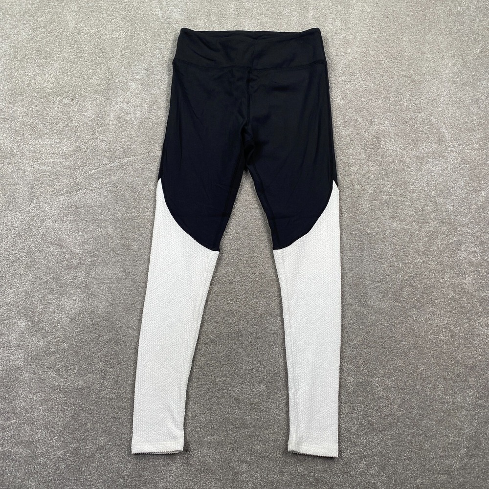 ALALA Women's Activewear Skinny Leg‎ Capri Yoga Legging Size S Black White